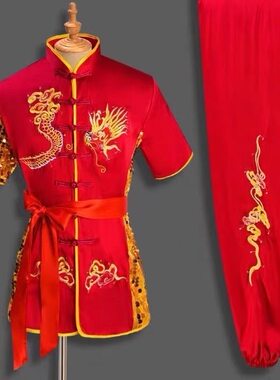 专业武术竞赛套装长拳成人儿童练功比赛体考训练舞狮功夫运动服装