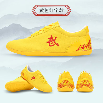 帆布儿童武术鞋竞赛训练表演功夫运动鞋成人体考功夫太极拳鞋