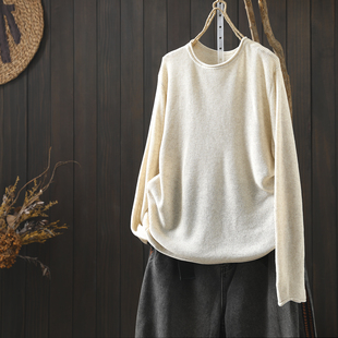 毛衣女款2026新款早春漂亮纯色高级简约时尚设计感叠穿显瘦针织衫