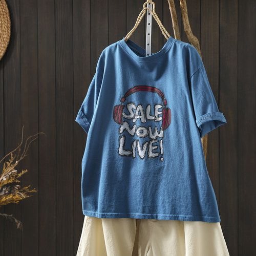 今年流行漂亮的女装爆款2026季新款洋气漂亮字母印花上衣短袖T恤