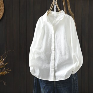 内搭叠穿巨好看百搭衬衫 白色衬衣女款 开春纯棉长袖 爆款 2026新款