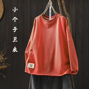 独特漂亮巨好看卫衣女款2026新款开春宽松休闲小个子短款长袖t恤
