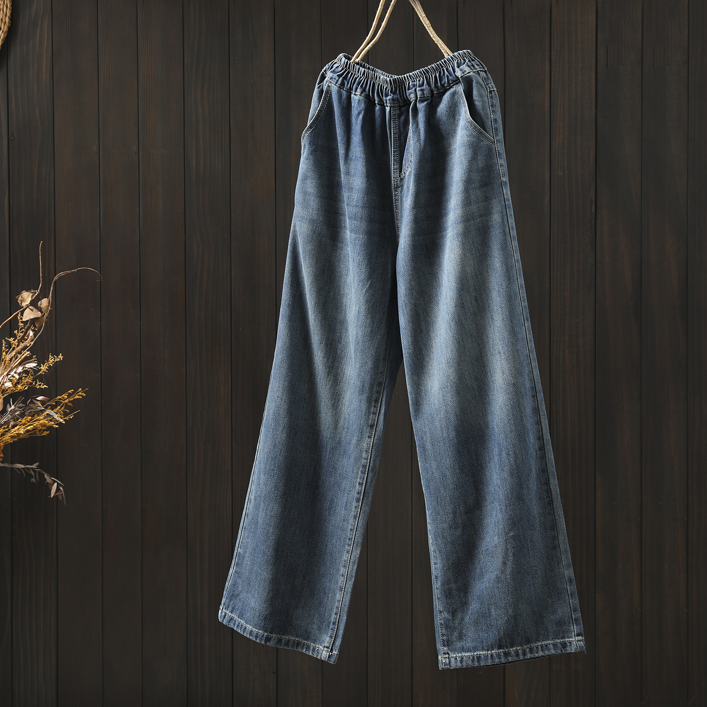 牛仔裤子2025新款今年流行爆款秋版型超好看百搭遮肉显瘦阔腿长裤