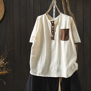 宽松百搭单穿洋气短袖 t恤 2026夏纯棉不撞款 上衣设计感小众女新款