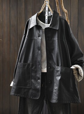 黑色皮衣外套女2026初春新款胖mm大口袋流行超火气质休闲pu皮上衣