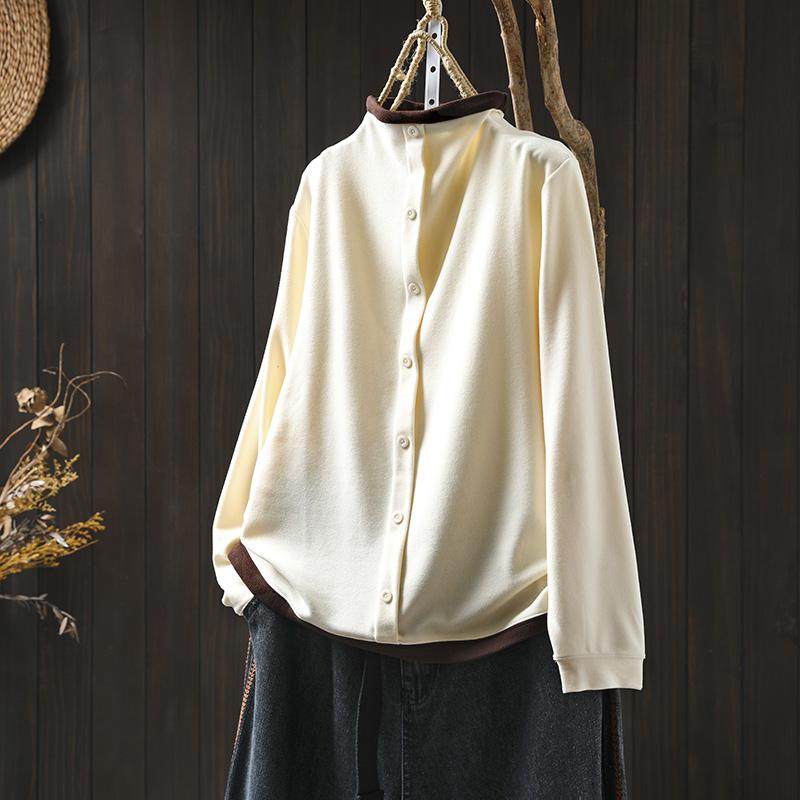 半高领德绒打底衫女秋冬新款设计感复古休闲保暖显瘦外穿内搭t恤,女装/女士精品,T恤,淘宝优惠券,粉丝福利购,淘宝优惠卷