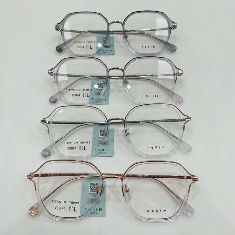 新款派丽蒙眼镜架超轻纯钛全框男女近视眼镜框配离焦镜片85074