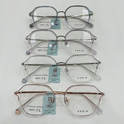 新款派丽蒙眼镜架超轻纯钛全框男女近视眼镜框配离焦镜片85074