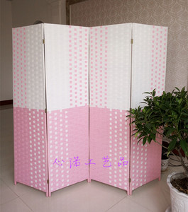 草柳编现代屏风卧室客厅玄关折屏酒店双面折叠欧式时尚办公室隔断