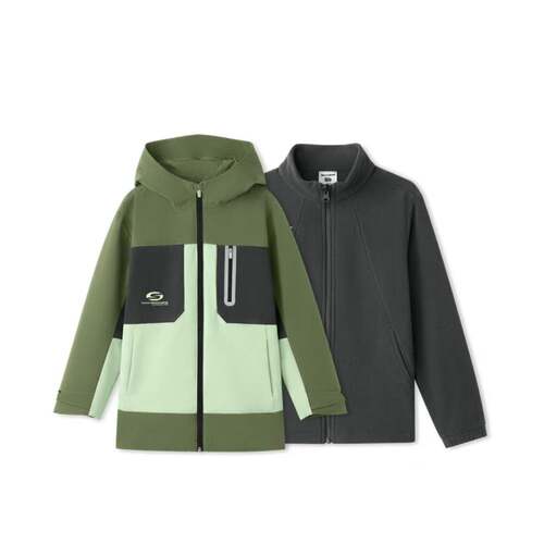 Skechers斯凯奇男孩男童秋冬易去污抗静电防风梭织外套P426B005