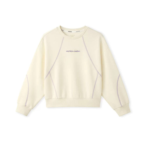 Skechers斯凯奇女孩女童秋冬柔软舒适宽松针织套头卫衣P326G008