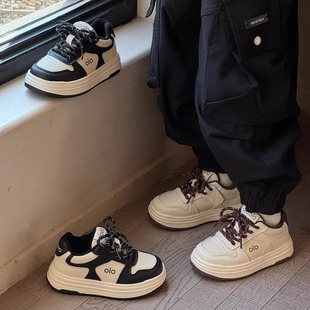 儿童二棉软底休闲鞋 男童运动鞋 女童加绒保暖低帮板鞋 新款 2025冬季