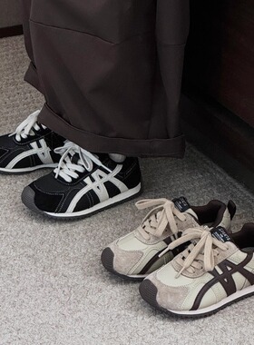 女童运动鞋2026春秋新款男童真皮低帮阿甘鞋儿童透气防滑休闲鞋