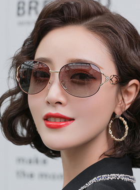 女防紫外线海边度假大圆脸太阳镜