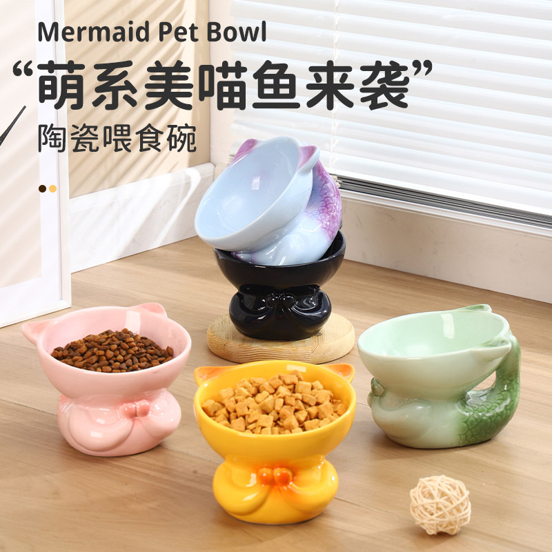 聚宠一生陶瓷猫碗可爱新品上市