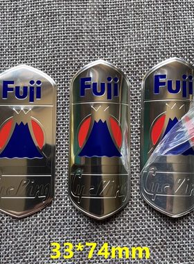 自行车金属头管标fuji