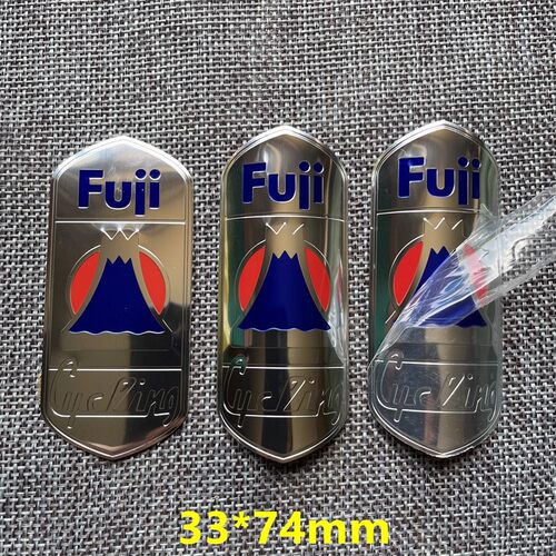 自行车金属头管标fuji