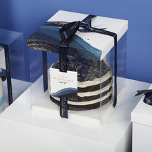 透明烘焙蛋糕盒加高双层6寸8寸10寸12寸免邮云端不含腰封丝带