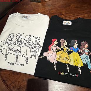 T恤 宽松休闲百搭学院卡通复古时尚 Rouje Dsyle芭蕾风公主系列短袖