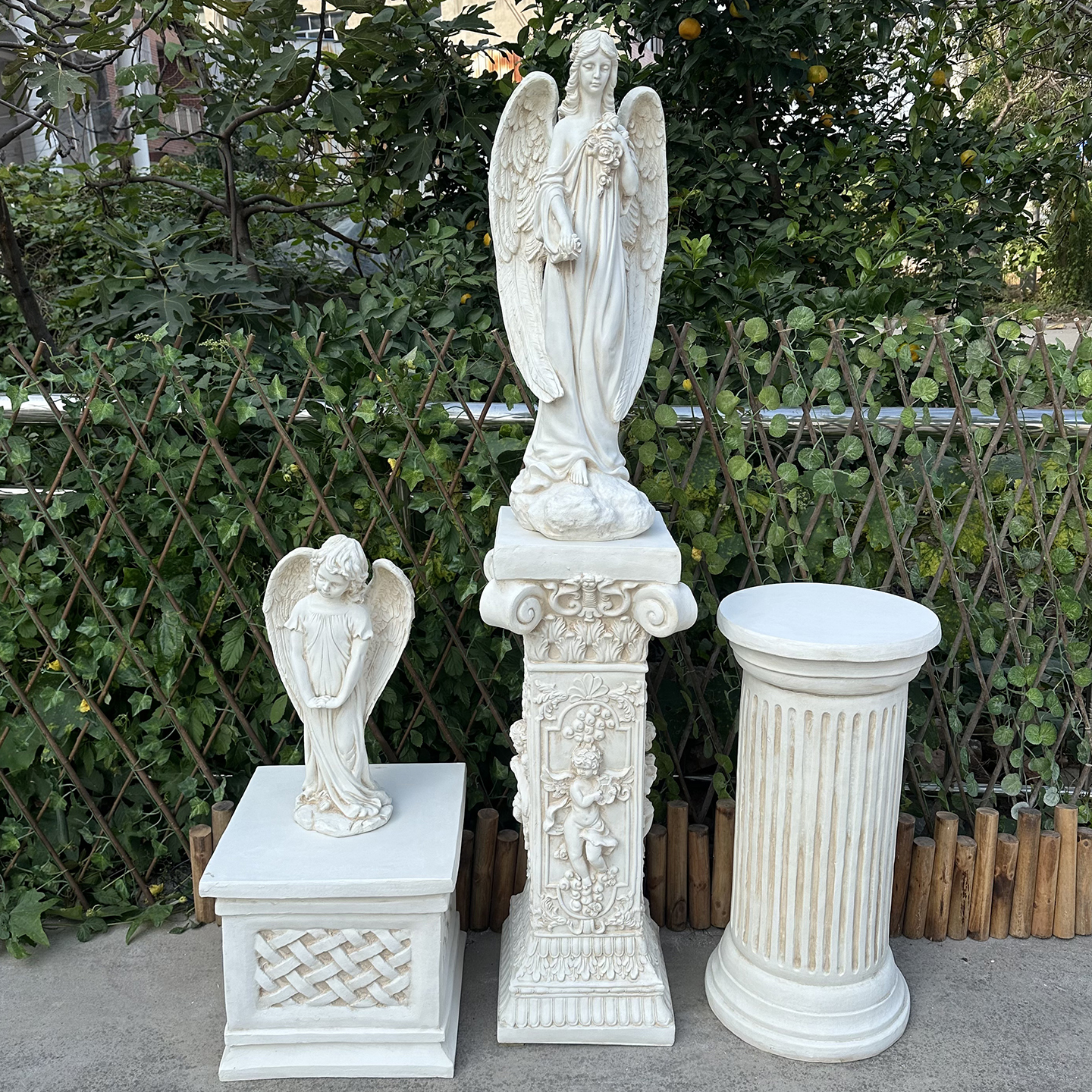 欧式天使雕塑摆件户外庭院