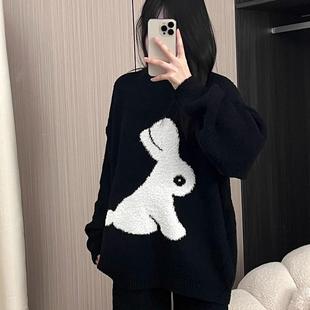 日系ins少女加绒加厚睡衣甜美可爱兔子 半边绒家居服套装 冬季 新款