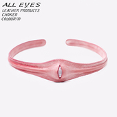 皮革眼珠Choker｜手工项圈 Eyes 手环 All 目器