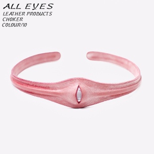 皮革眼珠Choker｜手工项圈 Eyes 手环 All 目器