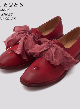 「ALL EYES」眼睛手工德比鞋 真皮鞋底