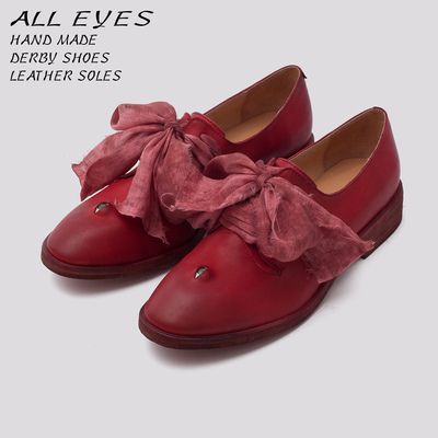 「ALL EYES」眼睛手工德比鞋 真皮鞋底