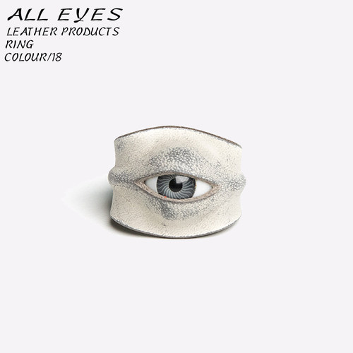 目器 All Eyes 手工皮革眼珠戒指 横眼版