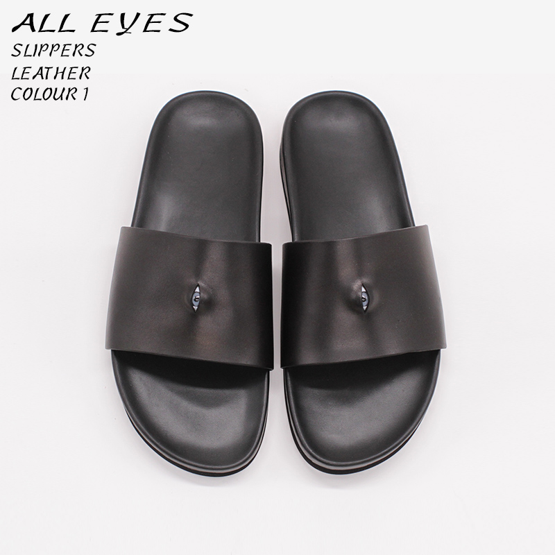 「Alleyes」眼球设计手工拖鞋｜黑色