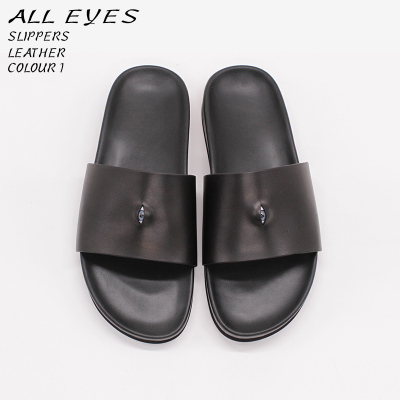 「Alleyes」眼球设计手工拖鞋｜黑色