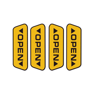 open车门开启警示车贴 个性反光汽车贴纸 侧门贴 拉花通用 防撞贴
