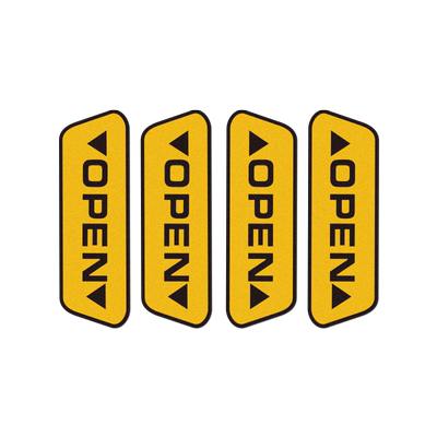 open车门开启警示车贴 个性反光汽车贴纸 侧门贴 拉花通用 防撞贴