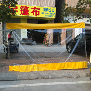 热卖大排档冬季防水防寒围布 防雨挡风透明防雨布按客户尺寸定做