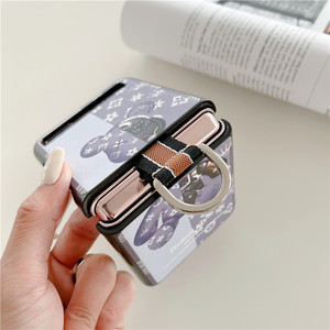 适用三星zflip手机壳外壳z flip2折叠保护壳手机套皮暴力熊限量版F7070全包防摔f700N折叠屏指环扣薄男女新款