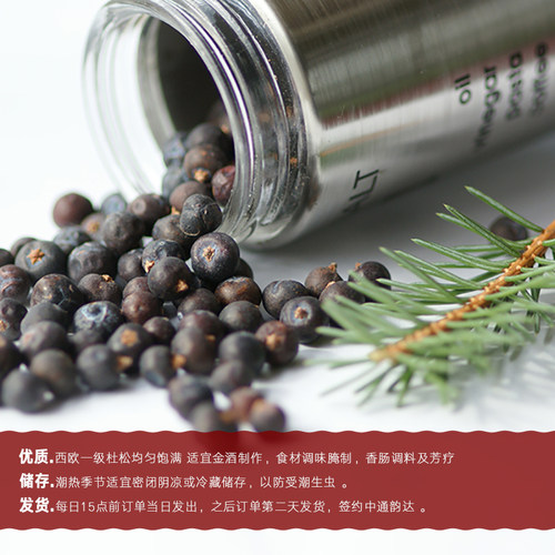 杜松子刺柏果调味品金酒杜松果