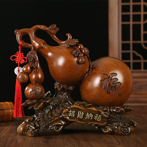 招财纳福葫芦摆件中式家居摆设酒柜创意客厅装饰乔迁礼物开业礼品