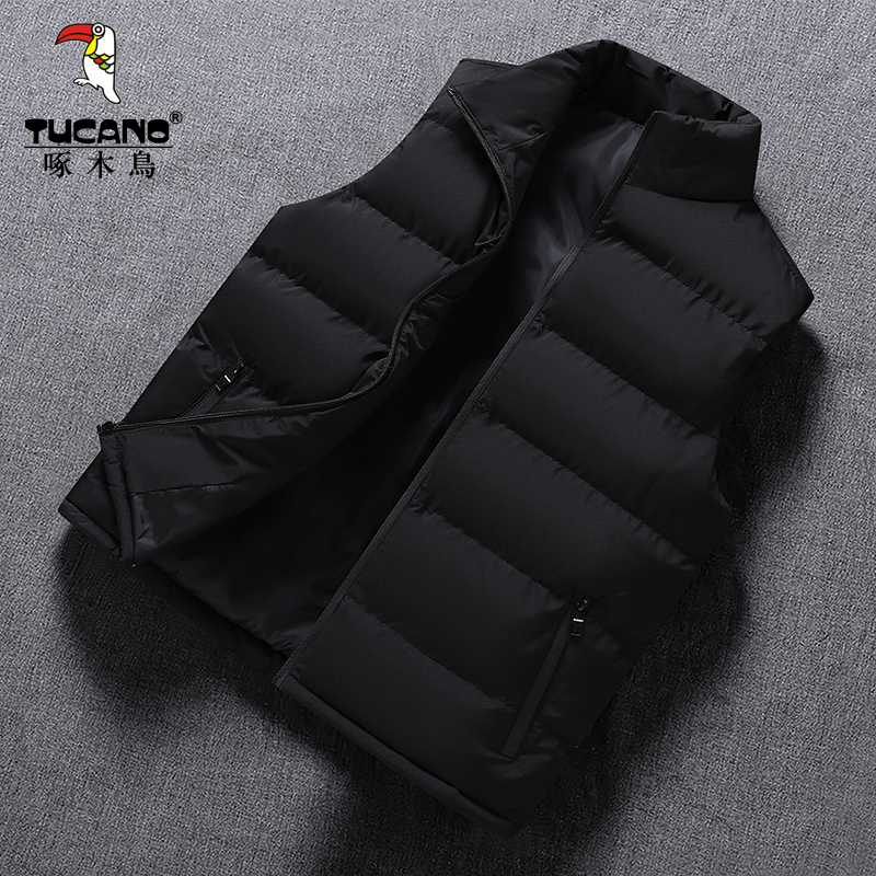 啄木鸟新款加绒加厚保暖马甲