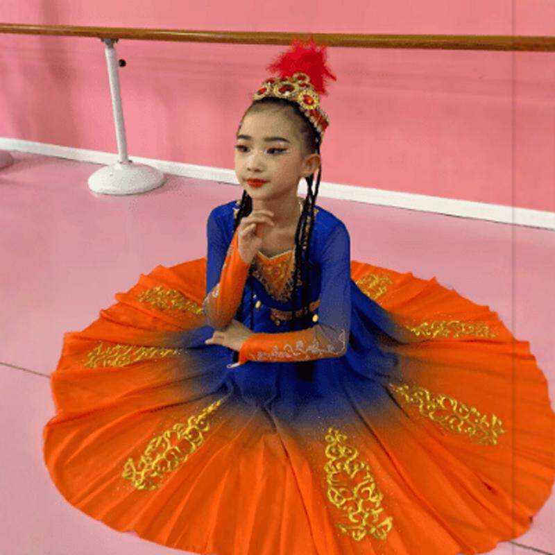 新疆舞蹈演出服成人维吾族维吾尔族古丽新疆舞维族女童舞蹈服服装