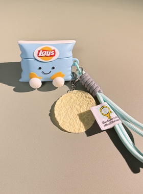 创意卡通蓝色薯片适用于vivotws5保护套tws4壳vivo无线蓝牙耳机套iqoo tws1 air2 硅胶air3pro软tw4耳机盒