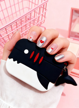 创意黑白鲨鱼适用vivotws5保护套tws4保护壳vivo蓝牙耳机套iqoo tws1 air2 pro硅胶tws3e耳机盒tw4软air3pro