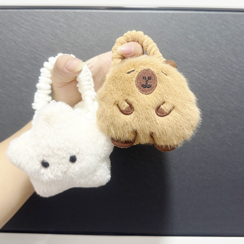 适用万魔S20毛绒耳机套1more万魔s50无线蓝牙耳机保护壳卡通卡皮巴拉1MORE万魔Ear Clip S20耳机防摔收纳袋包