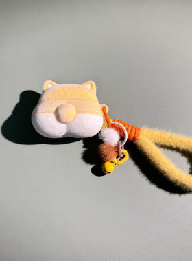 创意植绒柯基屁股耳机保护套适用vivotws5软套tws4壳vivo蓝牙耳机套tws3e毛绒air3pro耳机盒IQOO TWS 2软壳4