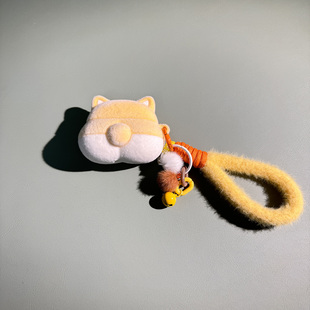 创意植绒柯基屁股耳机保护套适用vivotws5软套tws4壳vivo蓝牙耳机套tws3e毛绒air3pro耳机盒IQOO TWS 2软壳4