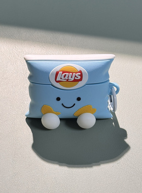 创意卡通蓝色薯片适用于小米buds5保护套Redmi红米buds6pro壳5pro蓝牙耳机套盒buds6青春版4活力版3软bus5pro