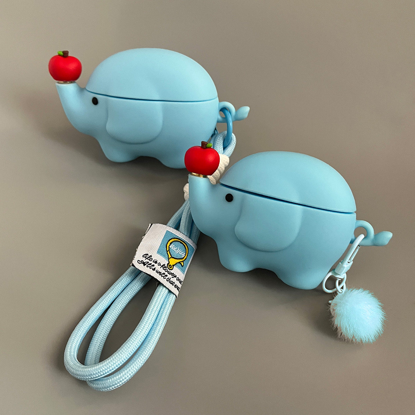 创意旋转大象适用华为freeclip2保护套freebuds7i蓝牙耳机壳freebuds se4anc盒se3/se2无线pro4硅胶6i/5i软4e