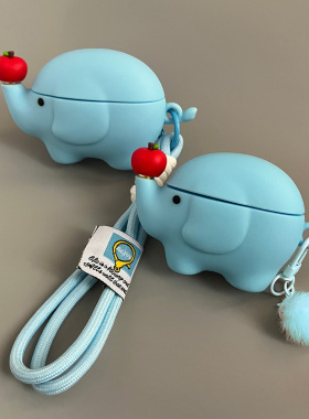 创意旋转大象适用vivotws5保护套硅胶iqootws5蓝牙耳机壳vivotws5hifi版壳盒iqootws2可爱vivotws4hifi版卡通