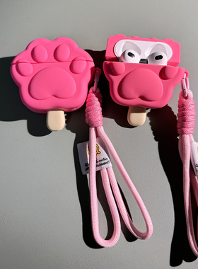 创意红色爪爪冰棍适用于弱水时砂earfree i5保护套CERAMICS-MK2蓝牙耳机套爪爪冰棍保护壳软硅胶充电仓盒