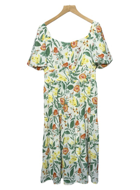 3n品牌折扣法式碎花连衣裙子女夏季2024新款时尚气质温柔长裙